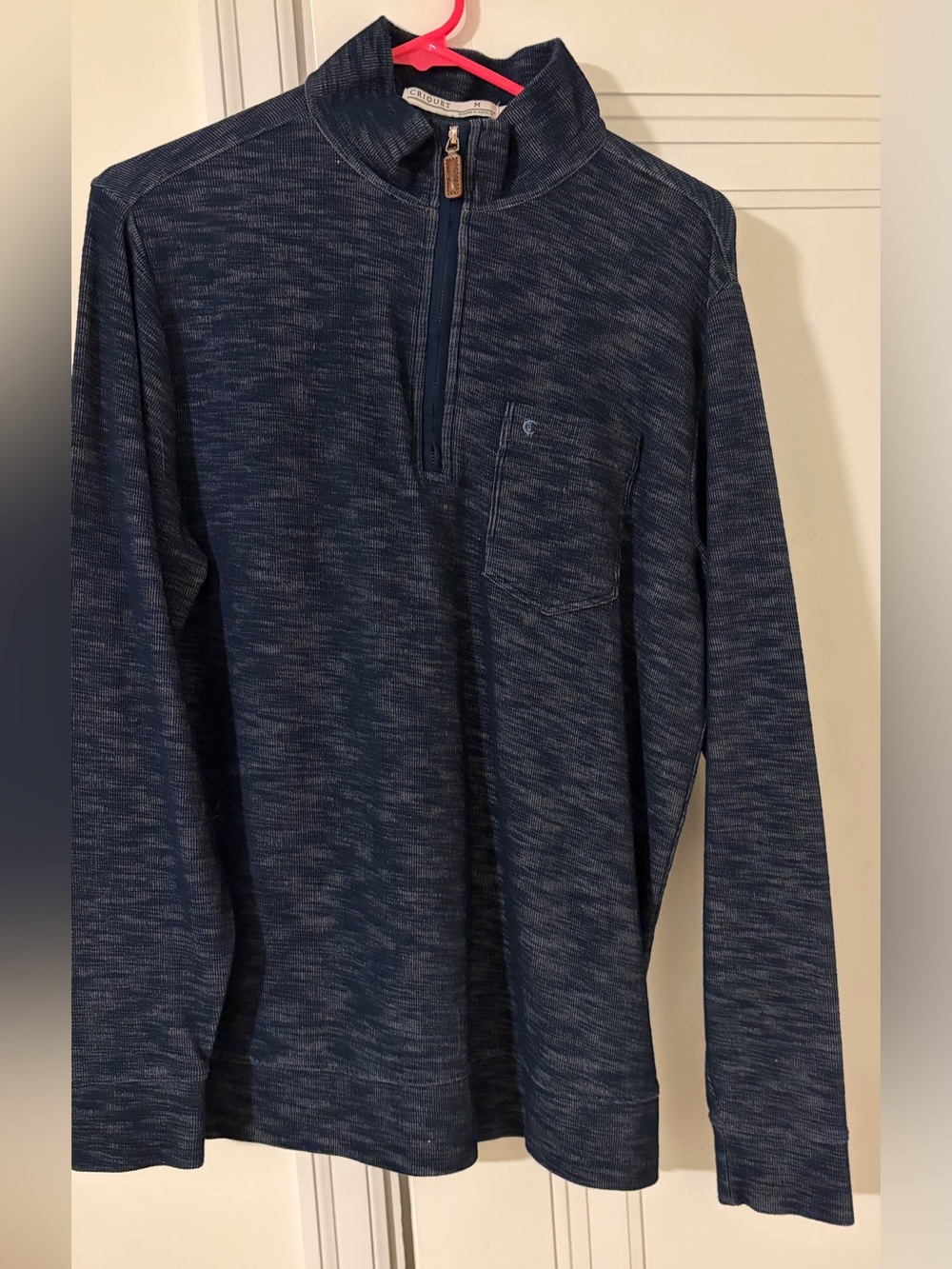 Criquet Navy Heather Half-Zip Pullover